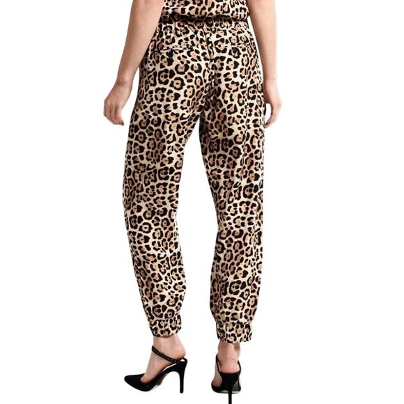 ATM Leopard Print Silk Pull on Pant Jogger XS - Picture 2 of 12